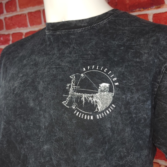 Affliction Men's Grim Reaper Short Sleeve Graphic T-shirt- Size: L -Black - NWOT - Picture 6 of 10